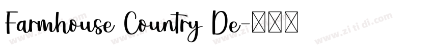 Farmhouse Country De字体转换 Farmhouse Country De字体转换